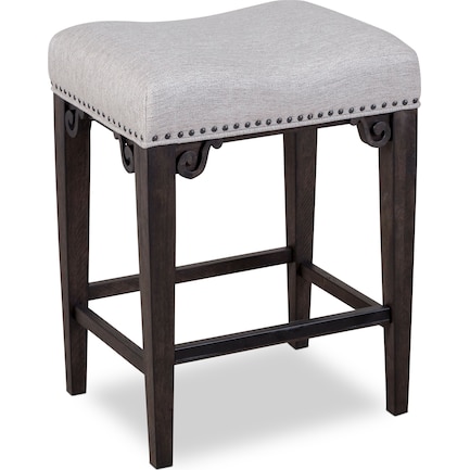 Charthouse Counter-Height Backless Stool - Charcoal