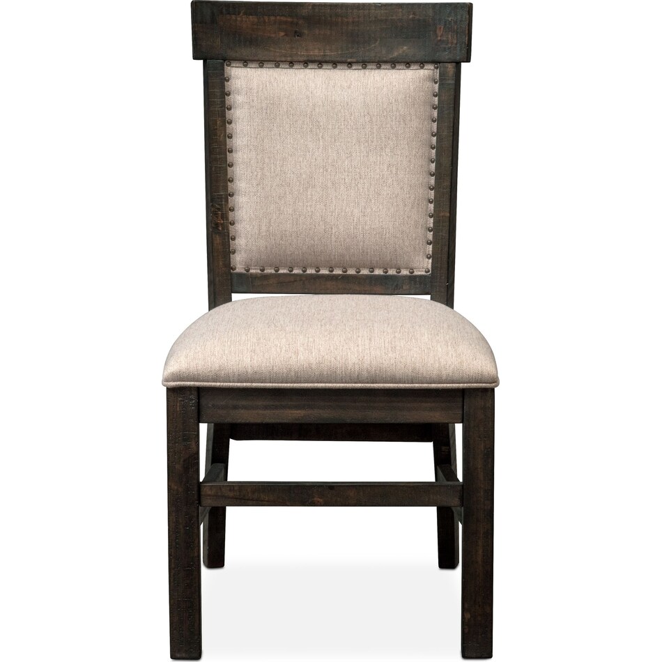 charthouse dark brown upholstered side chair   