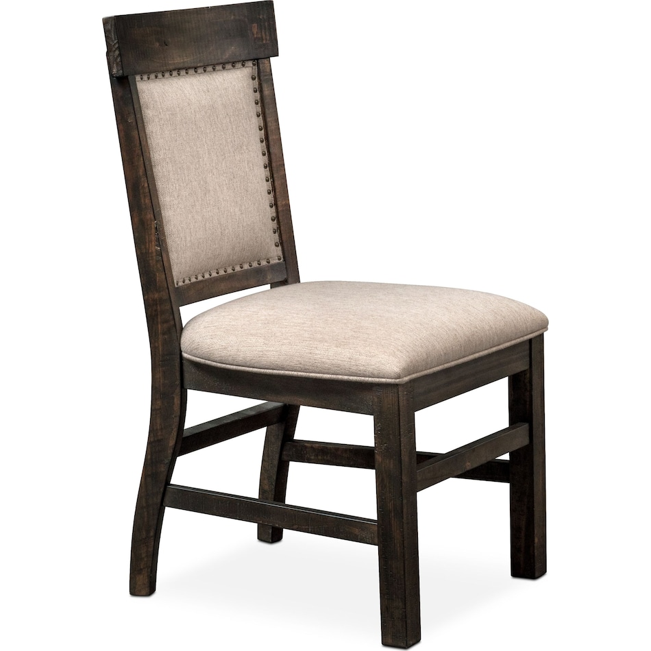 charthouse dark brown upholstered side chair   