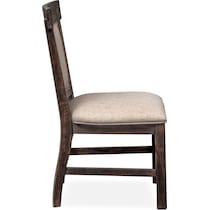 charthouse dark brown upholstered side chair   