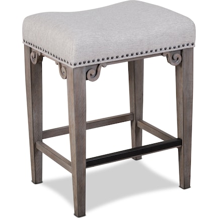 Charthouse Counter-Height Backless Stool - Gray