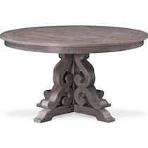 charthouse gray round dining table   