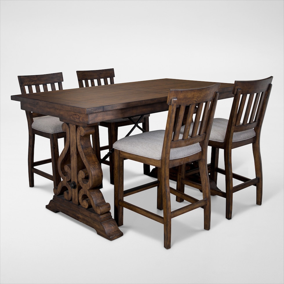 charthouse light brown  pc counter height dining room web   