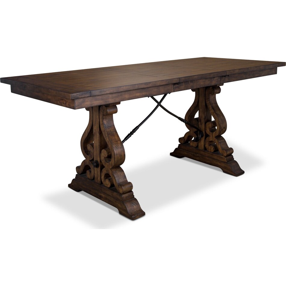 charthouse light brown counter height table   