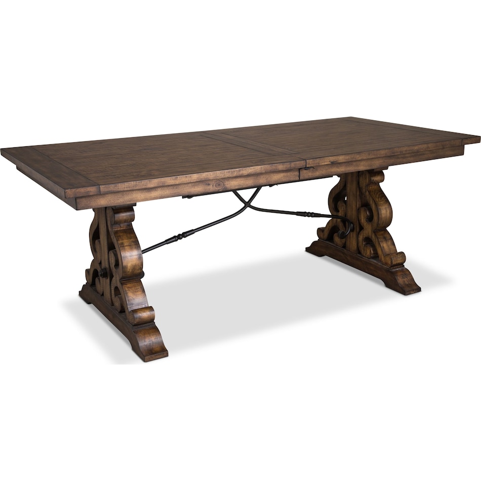charthouse light brown dining table   