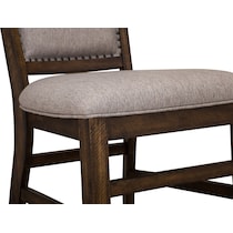charthouse light brown upholstered dining chair   