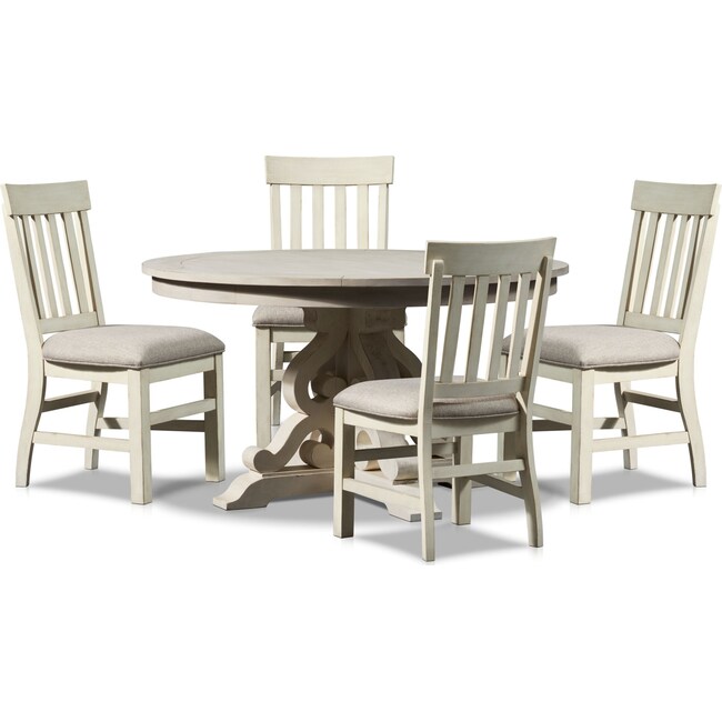 Dining Room Furniture - Charthouse Round Dining Table and 4 Side Chairs