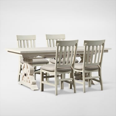 Charthouse Rectangular Extendable Dining Table and 4 Side Chairs