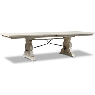 Charthouse Rectangular Dining Table 4 Dining Chairs and Bench - Alabaster