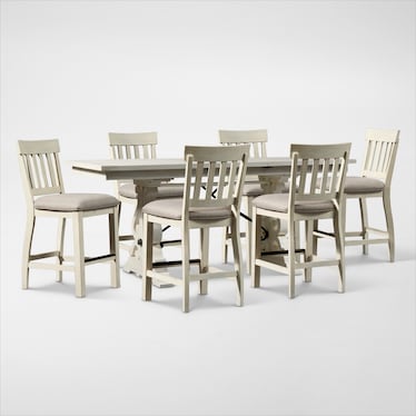 Charthouse Counter-Height Extendable Dining Table and 6 Stools