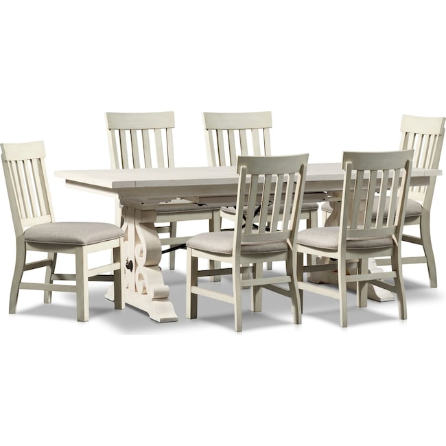 Dining Room Furniture - Charthouse Rectangular Dining Table and 6 Dining Chairs