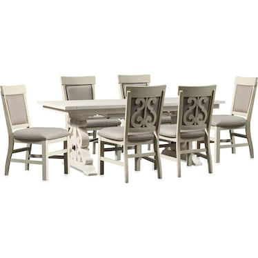 Charthouse Rectangular Dining Table and 6 Upholstered Side Chairs