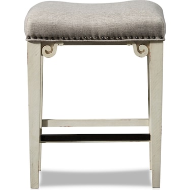 Charthouse Counter-Height Backless Stool - Alabaster