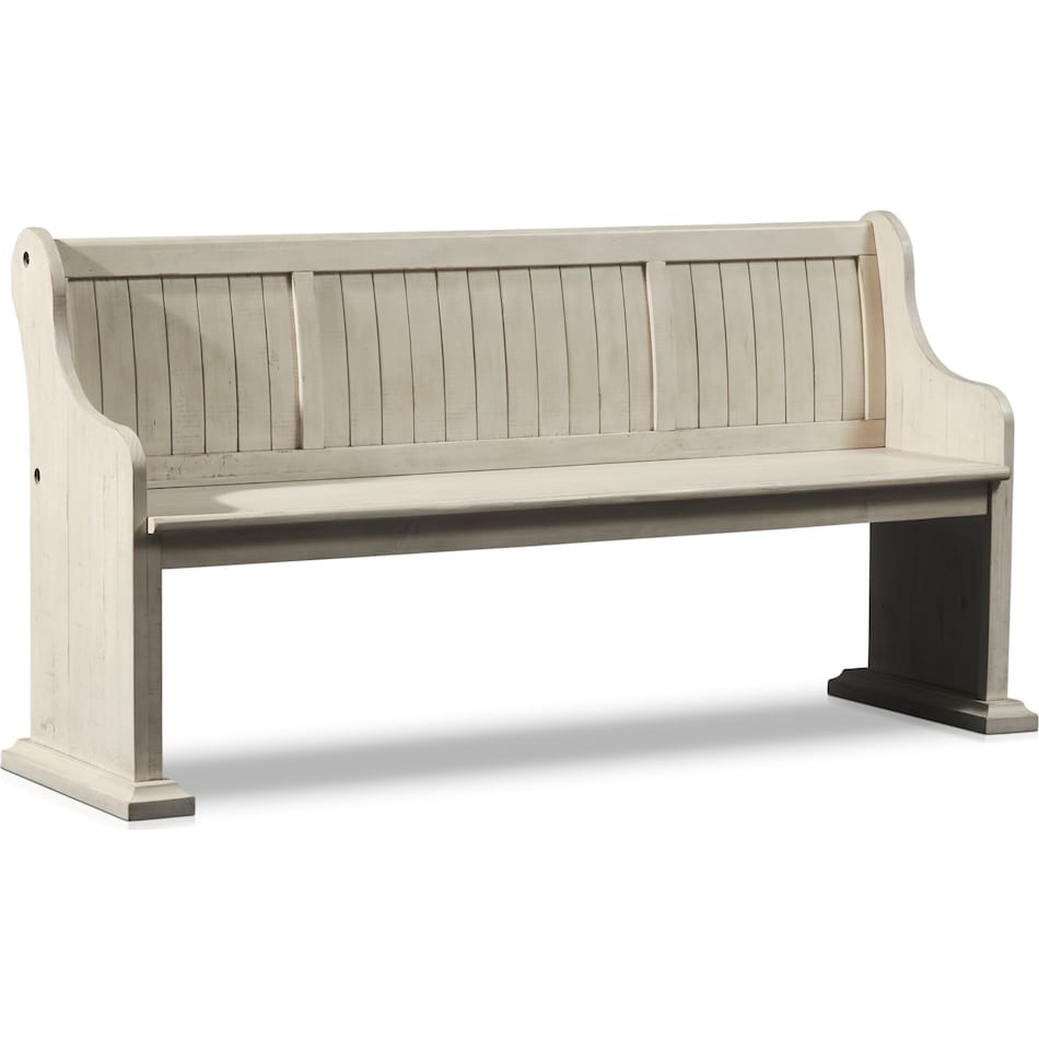 charthouse white dining bench   