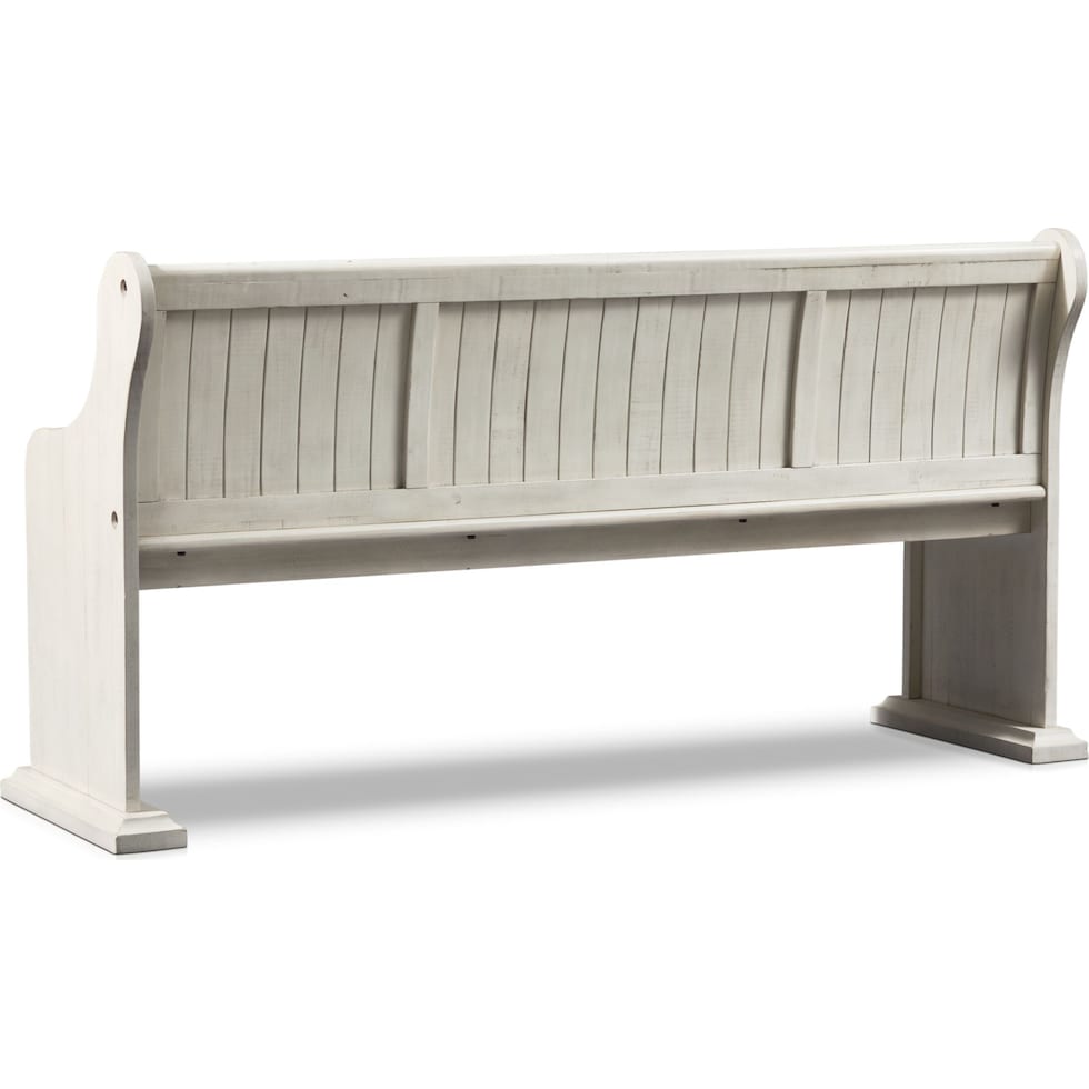 charthouse white dining bench   