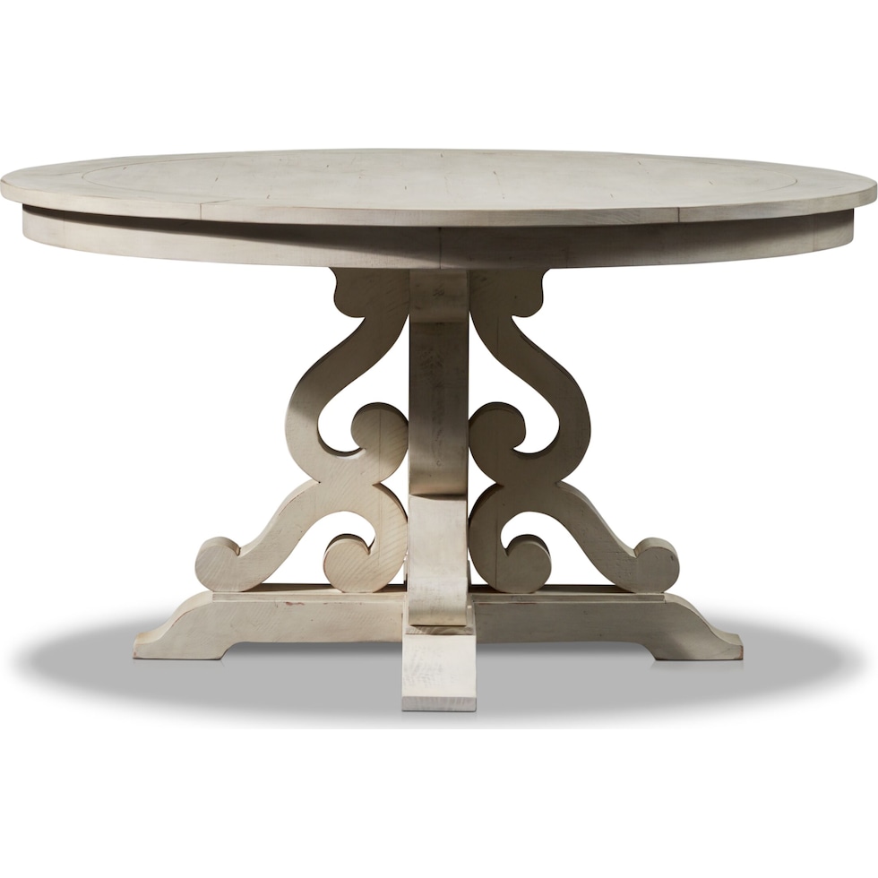 charthouse white dining table   