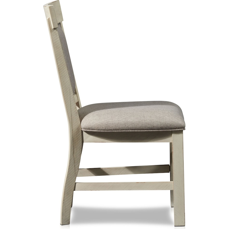 charthouse white upholstered dining chair   