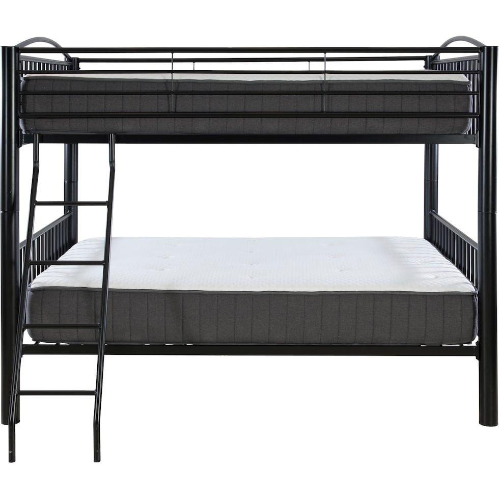 chase black full over full bunk bed   