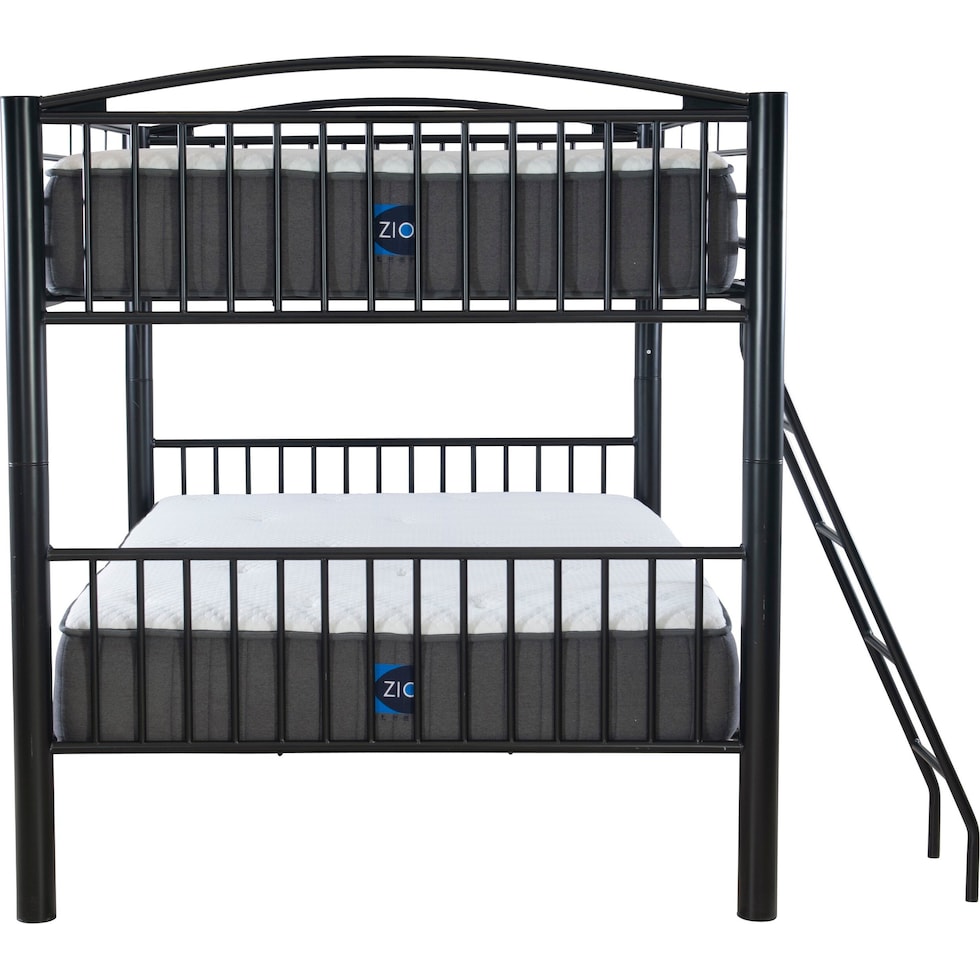 chase black full over full bunk bed   