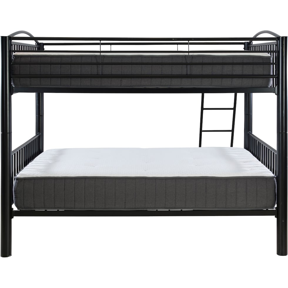 chase black full over full bunk bed   