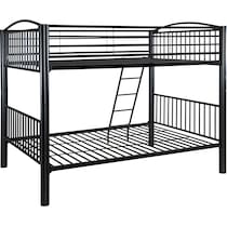 chase black full over full bunk bed   