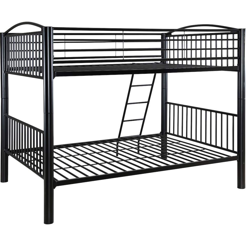 chase black full over full bunk bed   