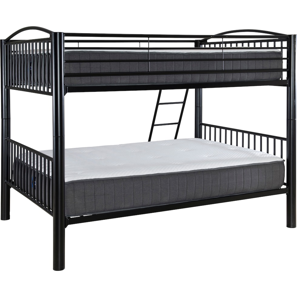 chase black full over full bunk bed   