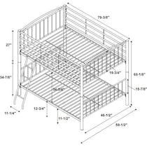 chase black full over full bunk bed   