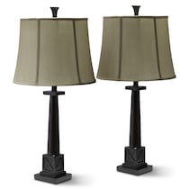 chase dark brown  pack table lamps   