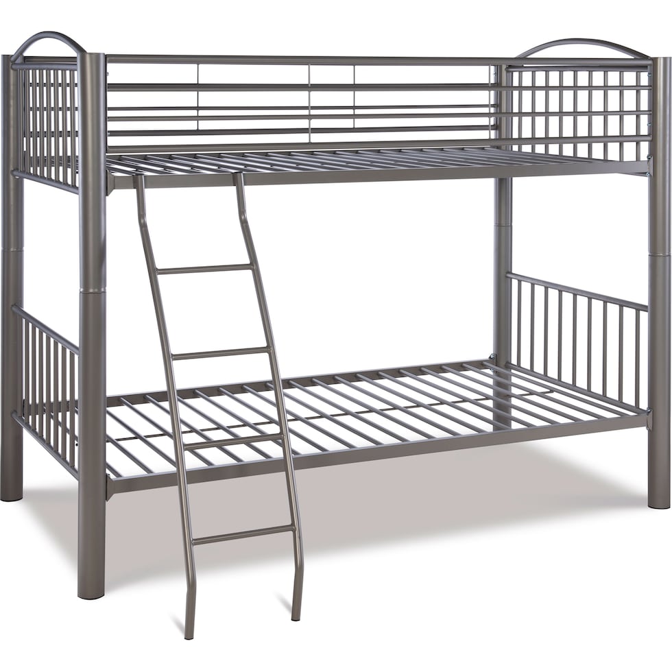 chase gray twin over twin bunk bed   