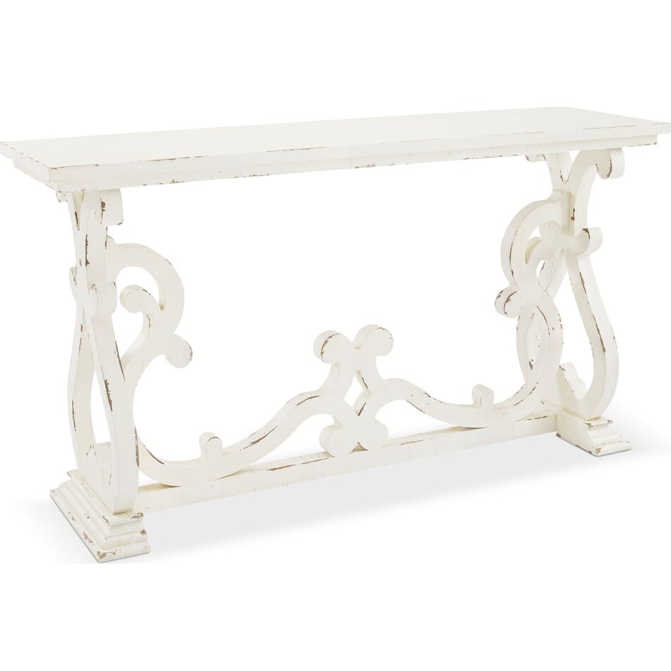 chasen white console table   
