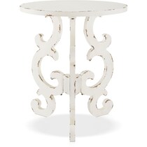 chasen white end table   