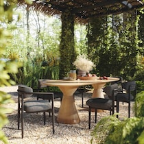 chatham black outdoor dining chair   