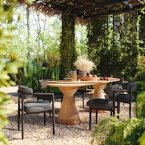 chatham black outdoor dining chair   