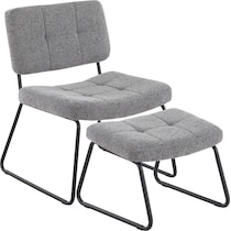 chauncey gray accent chair   