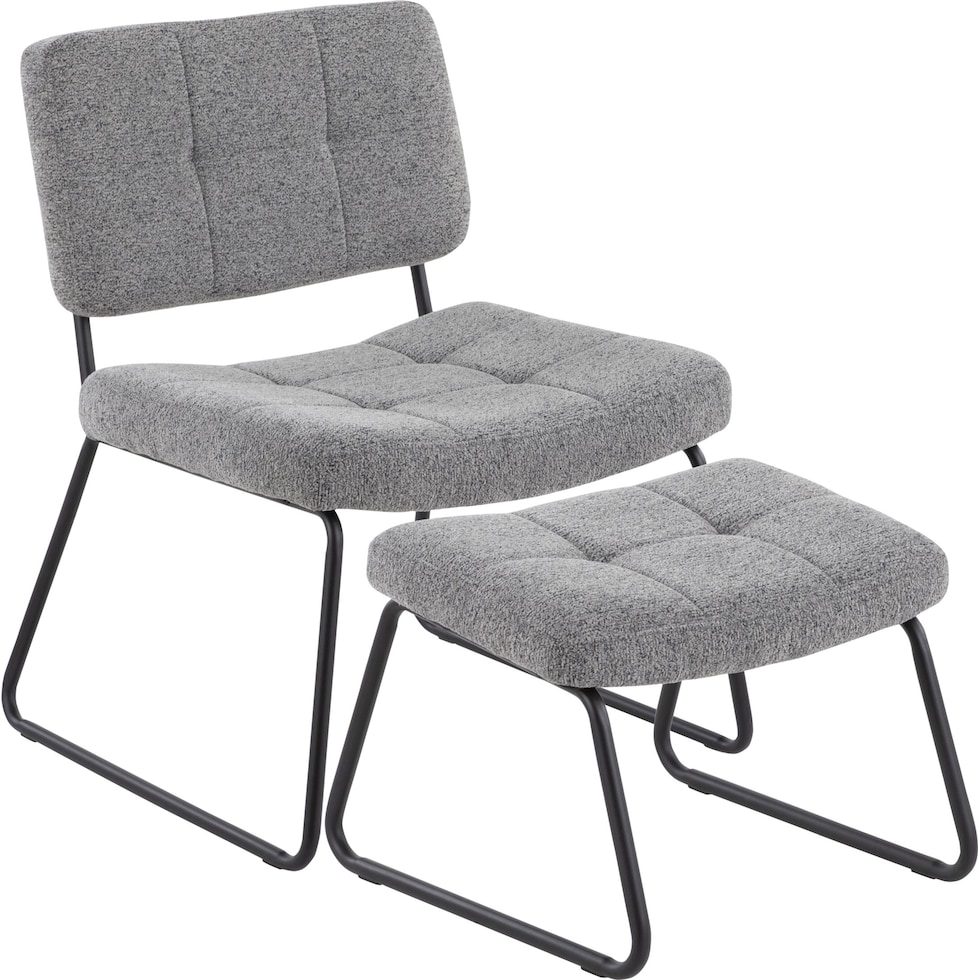 chauncey gray accent chair   