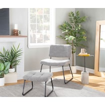 chauncey gray accent chair   