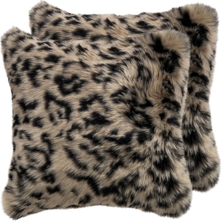 Cheetah 2-Pack 20" x 20" Accent Pillows - Brown