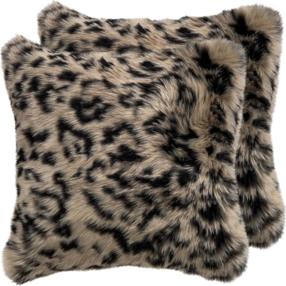 cheetah light brown  pc accent pillows   