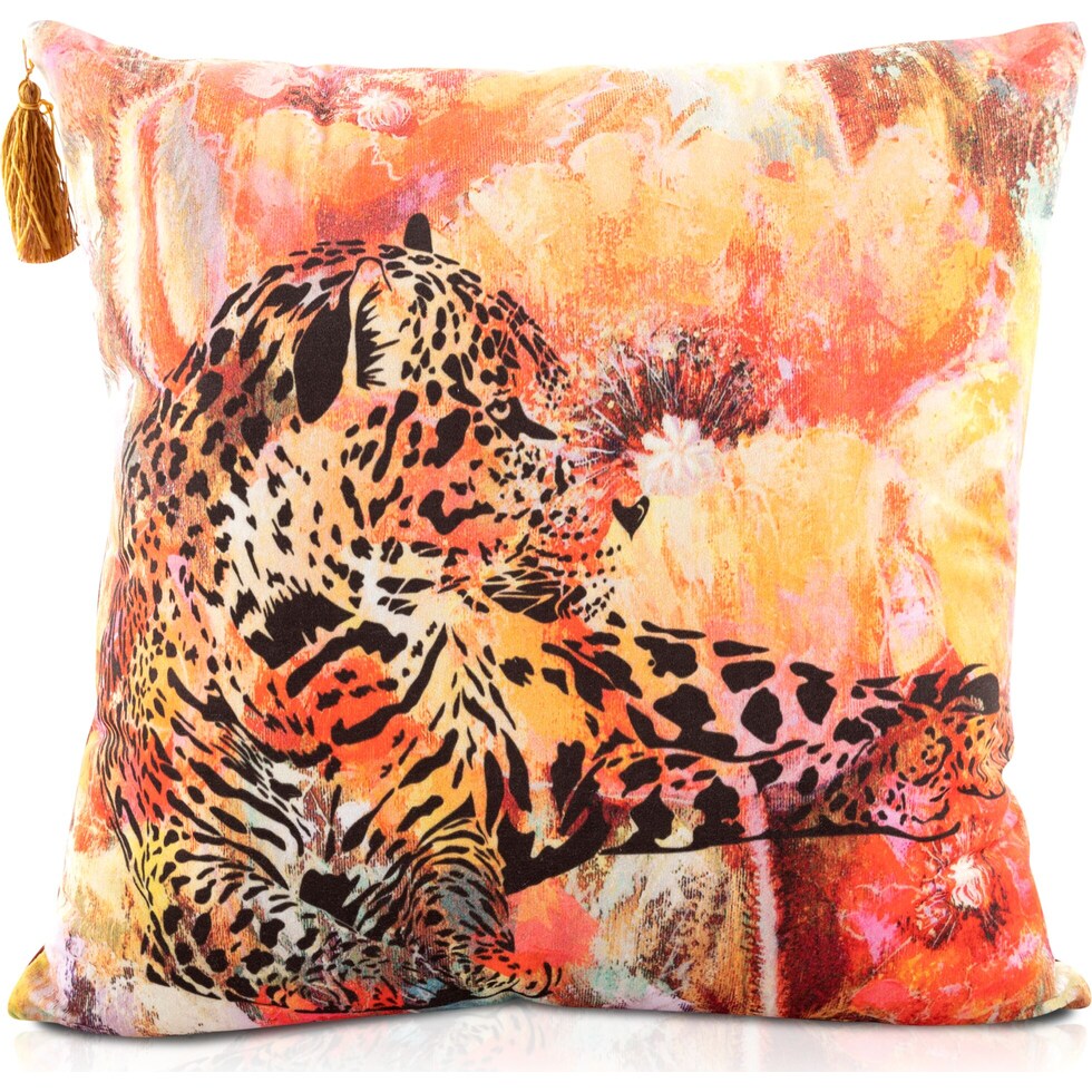 cheetah multicolor accent pillow   