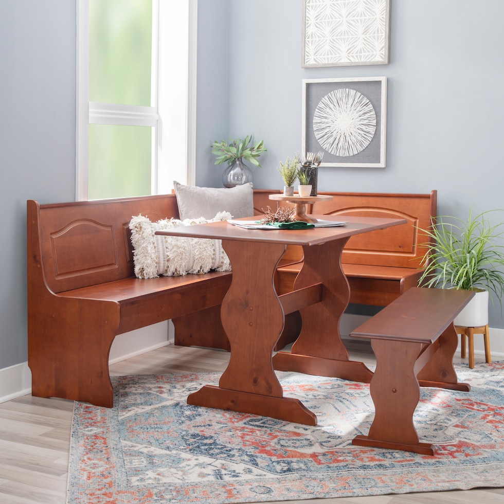 chelsea dark brown corner nook   