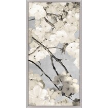 cherry blossom white gray wall art   
