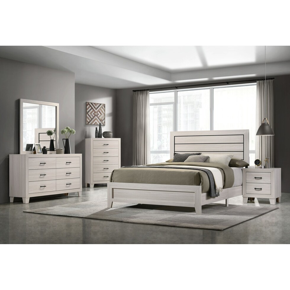 chesham gray king bed   