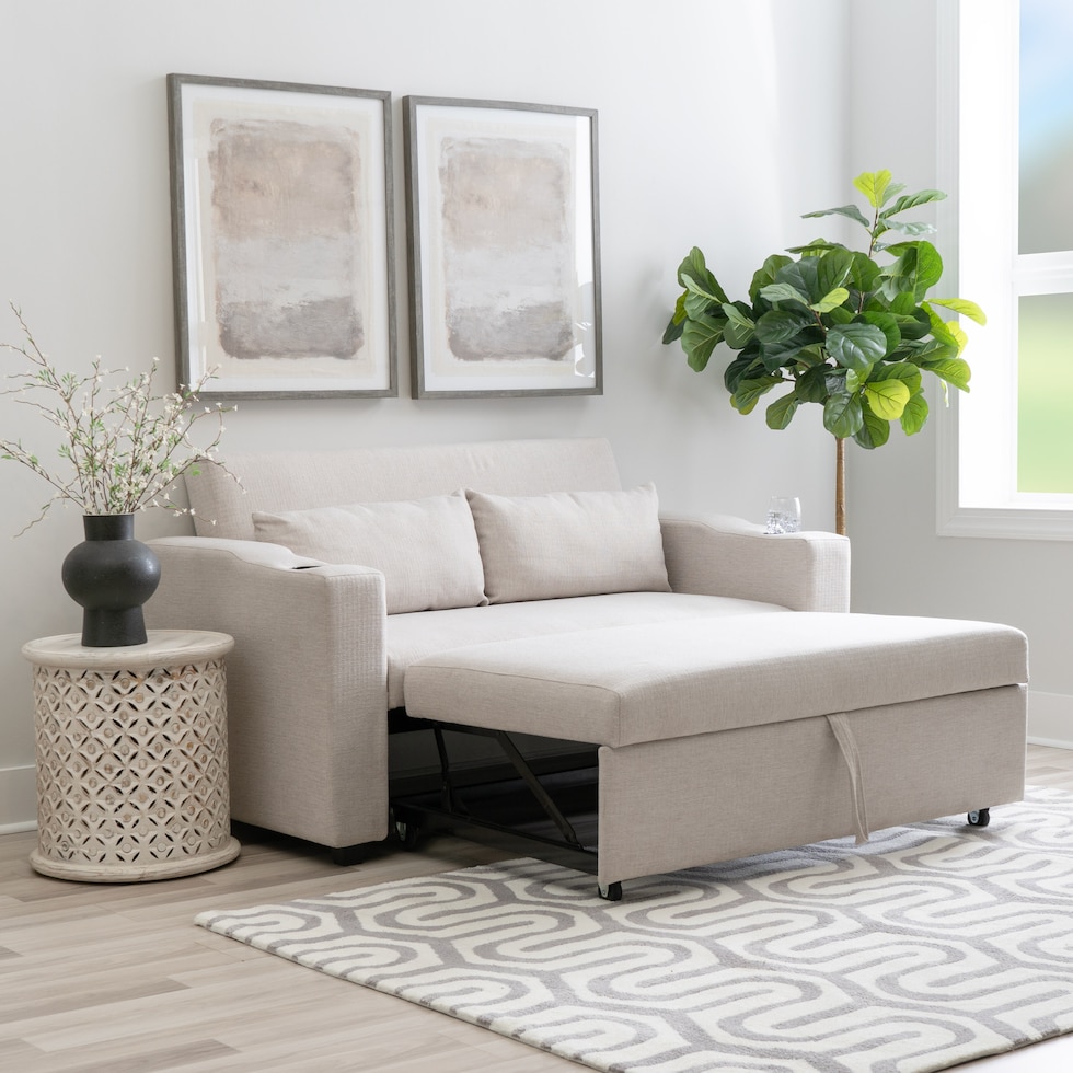 chiara gray sofa bed   