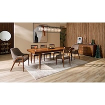 chicago dining dark brown buffet   