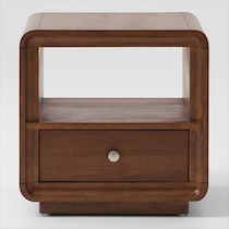 chicago tables dark brown end table   