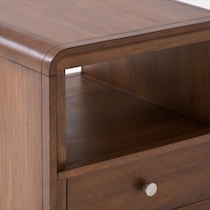 chicago tables dark brown end table   