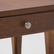 chicago tables dark brown end table   