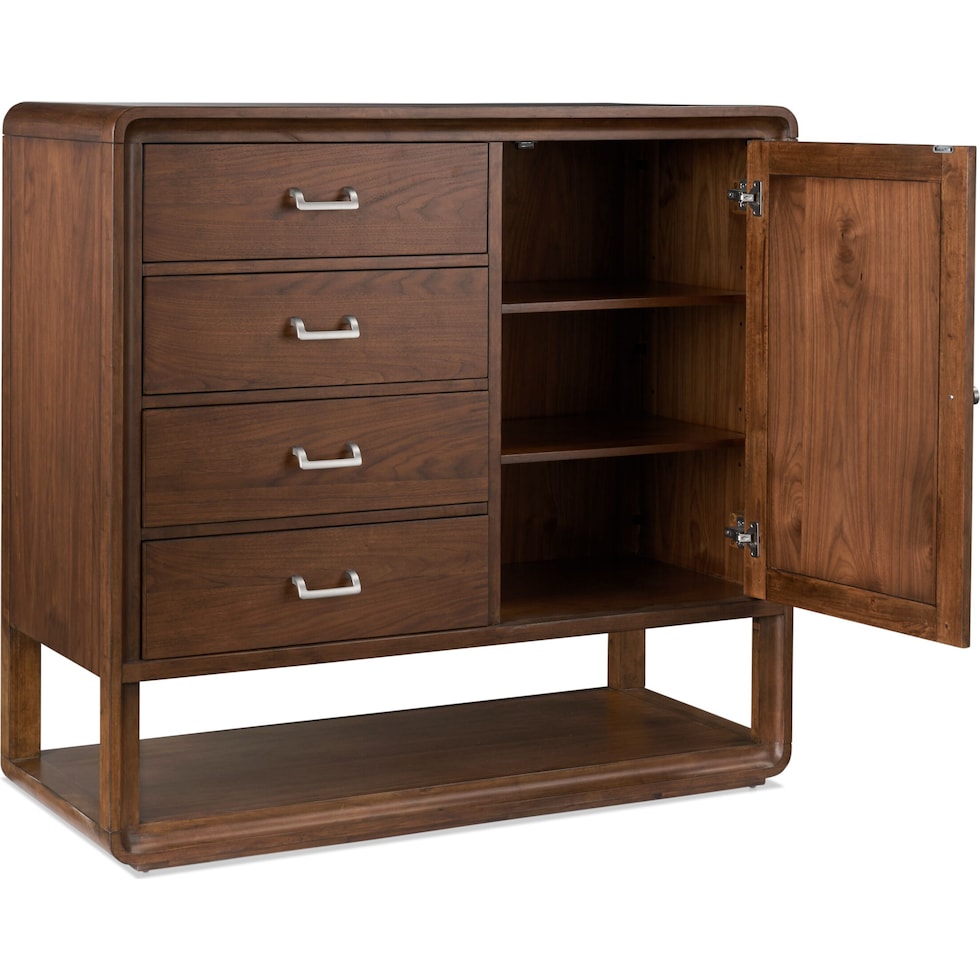 chicago dark brown door chest   