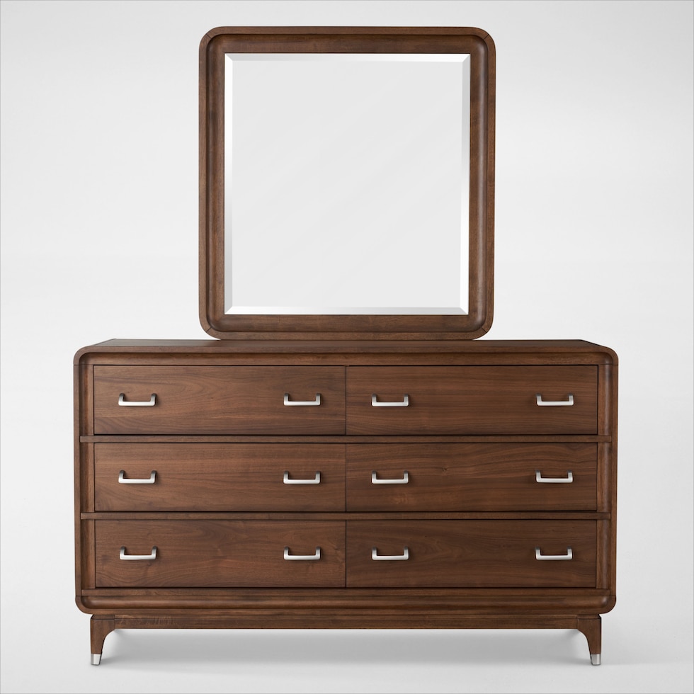 chicago dark brown dresser and mirror web   
